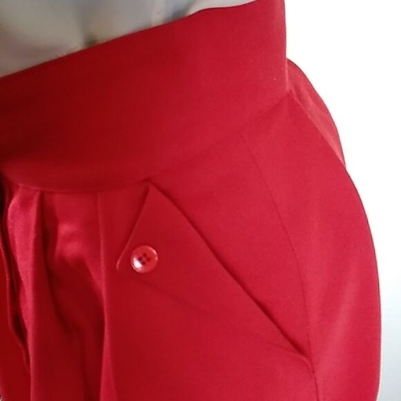 VTG BEONY BLOUSE 100% SILK SZ 34 & RED SKIRT SZ 42 - Picture 7 of 10